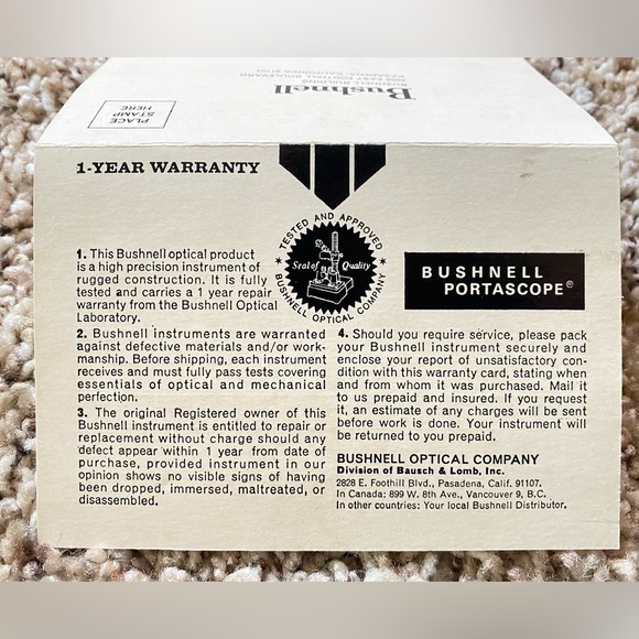 Vintage 1970s Bushnell Portascope
Field Kit wz case box. Never used.Incomplete - Picture 14 of 14